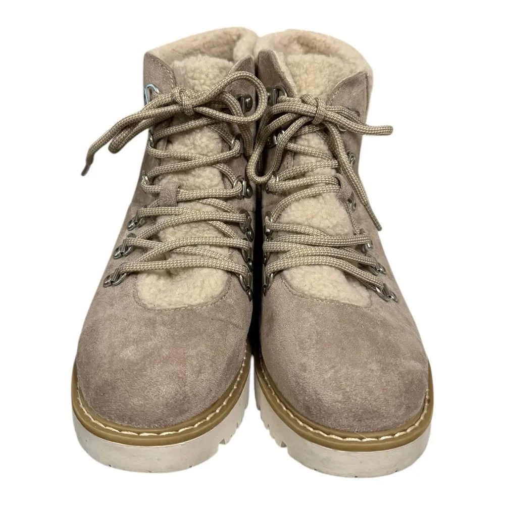 Sonoma Goods For Life Ortholite Eco Women's Taupe Suede Ankle Boots Booties 9